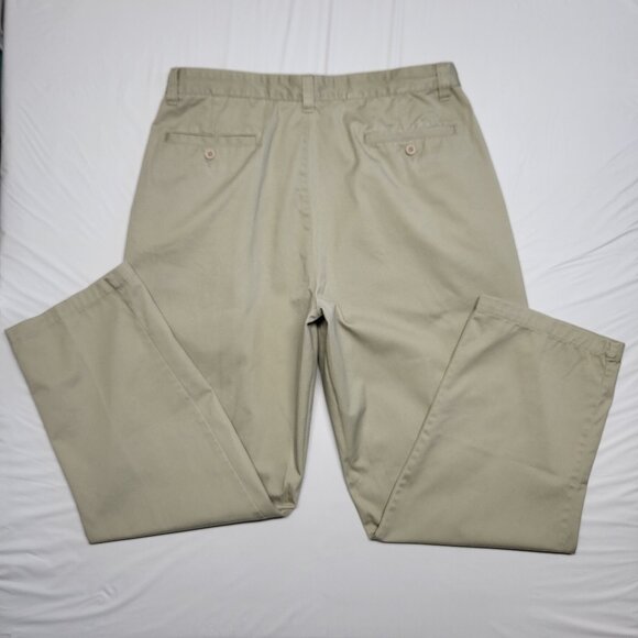 Cherokee Pants Ultimate Khaki Mens 36 x 32 Pleated Front Straight Leg Preppy - Picture 6 of 13